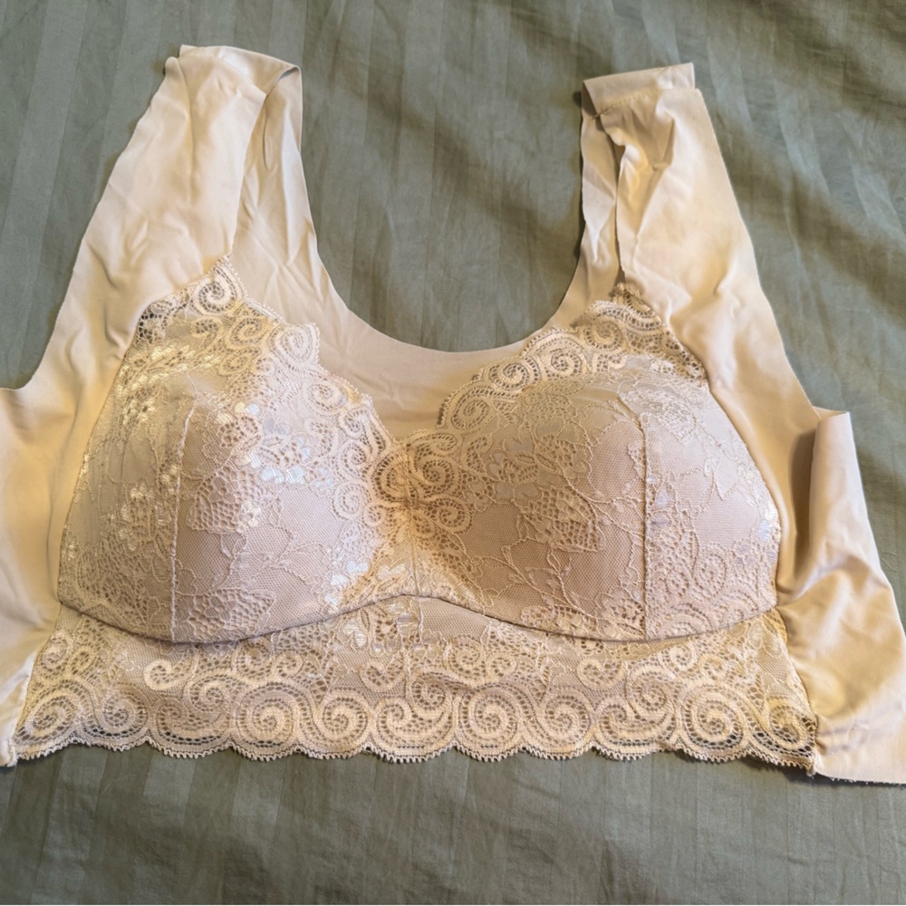 Elegant Cream Lace Bralette